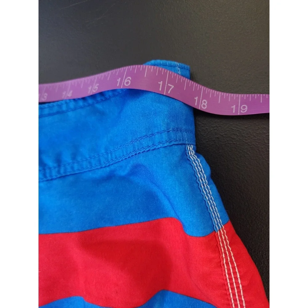 American Eagle Outfitters Boardshorts Mens Size L 34x9 Blue Red Swimming Trunks‎
